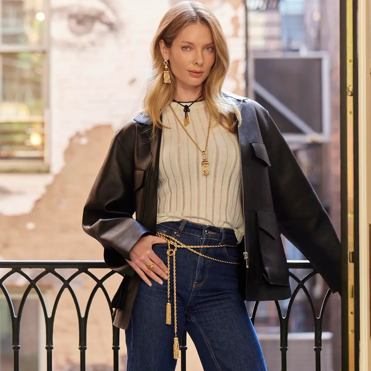 Lele Sadoughi GOLD CHATEAU ROPE TASSEL BELT | Thumbnail 2 Lele Sadoughi GOLD CHATEAU ROPE TASSEL BELT | Thumbnail 2