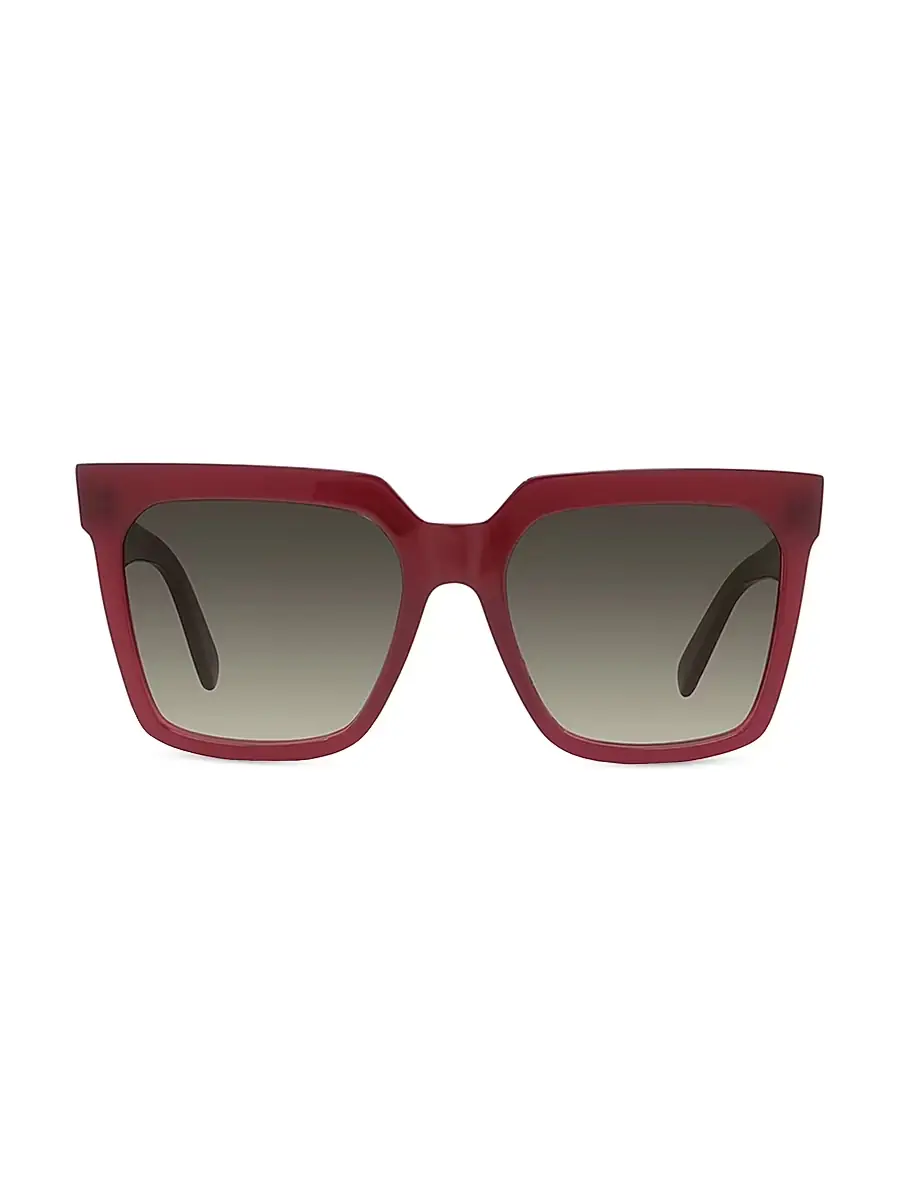 CELINE Women's 55MM Oversized Square Sunglasses - Shiny Bordeaux | Thumbnail 2
