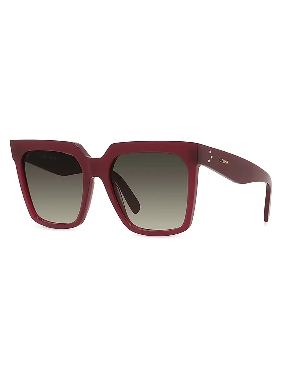 CELINE Women's 55MM Oversized Square Sunglasses - Shiny Bordeaux | Image 1 CELINE Women's 55MM Oversized Square Sunglasses - Shiny Bordeaux | Image 1