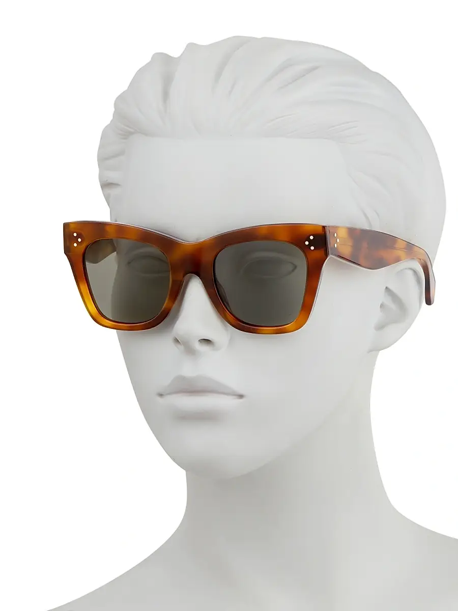 CELINE Women's 50MM Tortoise Cat Eye Sunglasses - Brown Tortoise | Thumbnail 4 CELINE Women's 50MM Tortoise Cat Eye Sunglasses - Brown Tortoise | Thumbnail 4