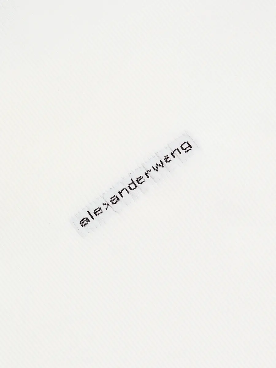 Alexander Wang Women's Logo Crewneck Rib-Knit T-Shirt - White | Thumbnail 7