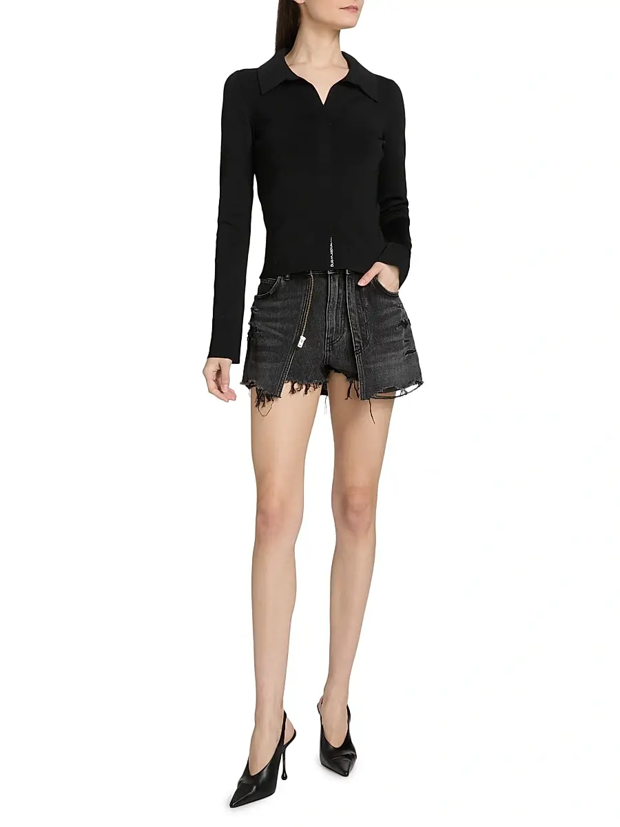 Alexander Wang Women's Fixed Polo Sweater | Thumbnail 2