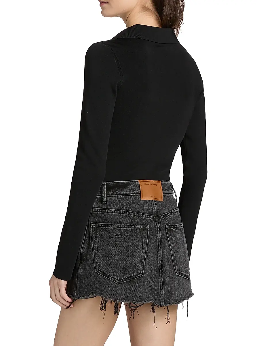 Alexander Wang Women's Fixed Polo Sweater | Thumbnail 5