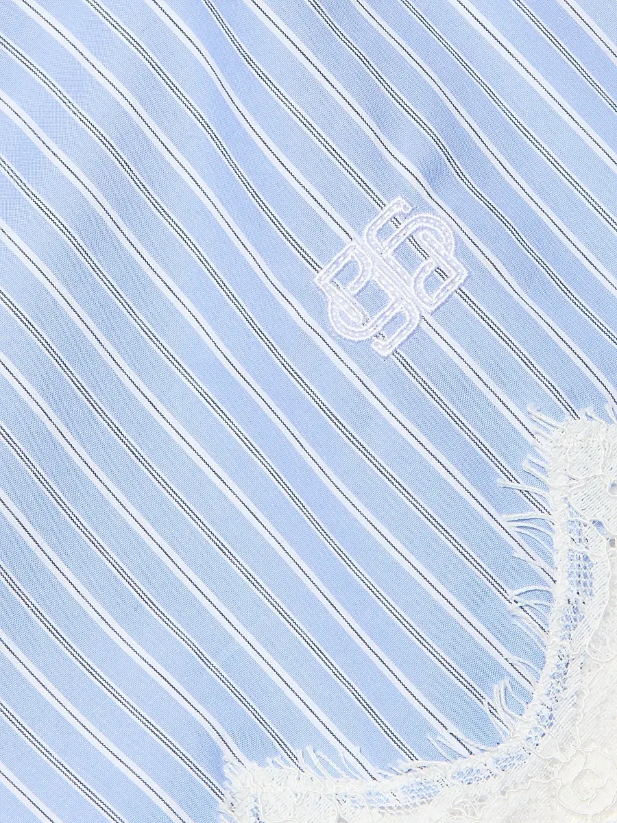 Simkhai Women's Contrast Lace-Trim Poplin Mini-Shirtdress | Thumbnail 7 Simkhai Women's Contrast Lace-Trim Poplin Mini-Shirtdress | Thumbnail 7