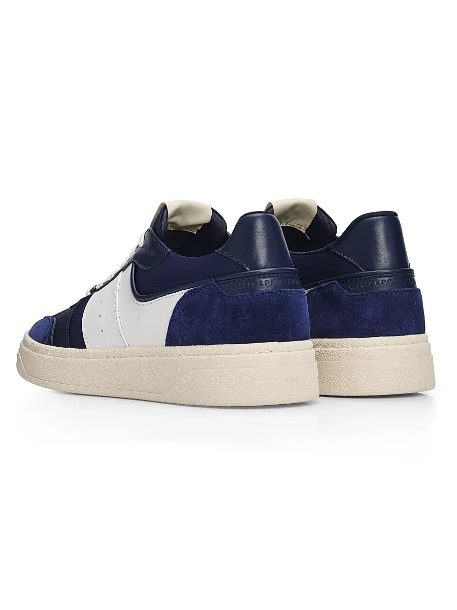 Giuseppe Zanotti Men's Side Stripe Suede & Leather Low-Top Sneakers | Thumbnail 3 Giuseppe Zanotti Men's Side Stripe Suede & Leather Low-Top Sneakers | Thumbnail 3