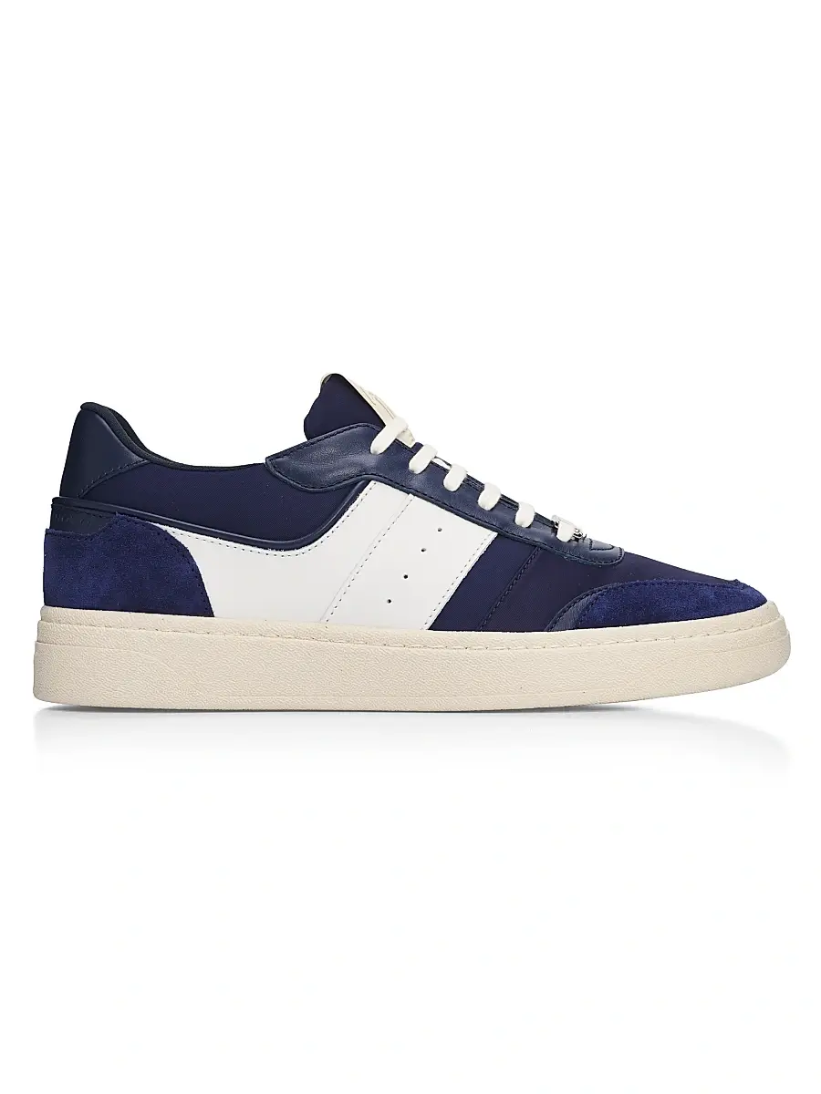 Giuseppe Zanotti Men's Side Stripe Suede & Leather Low-Top Sneakers