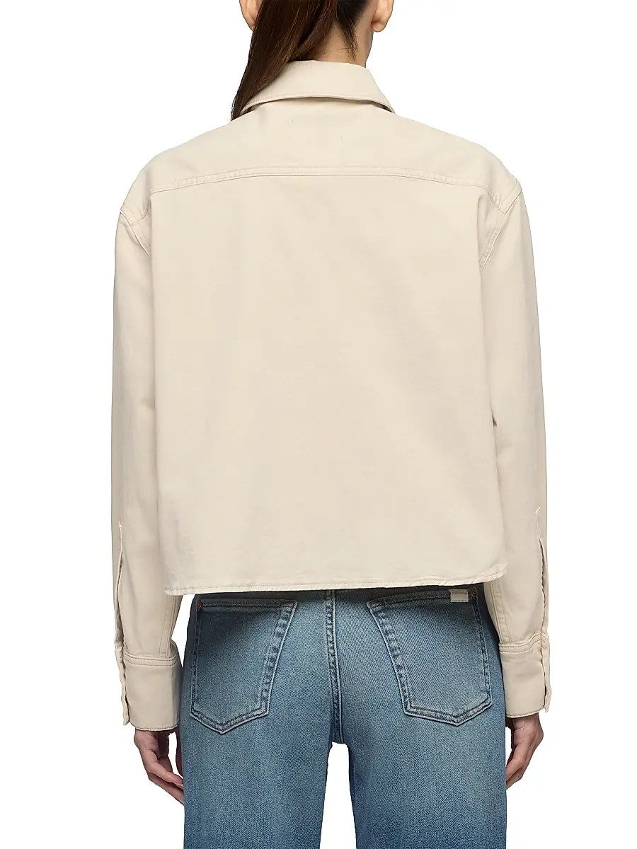 7 For All Mankind Women's Ivy Workwear Crop Shirt | Thumbnail 5