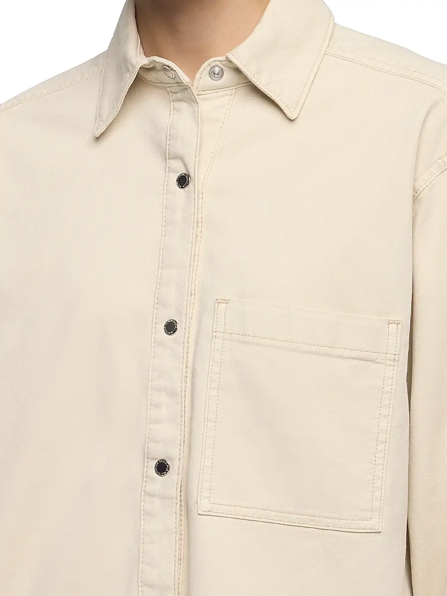 7 For All Mankind Women's Ivy Workwear Crop Shirt | Thumbnail 6