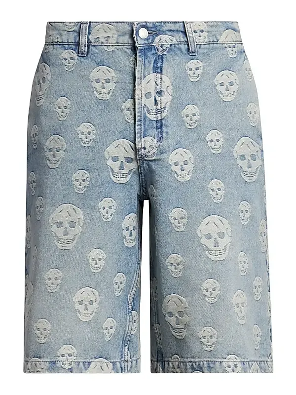 Men's Skull Sailor Denim Shorts Men's Skull Sailor Denim Shorts