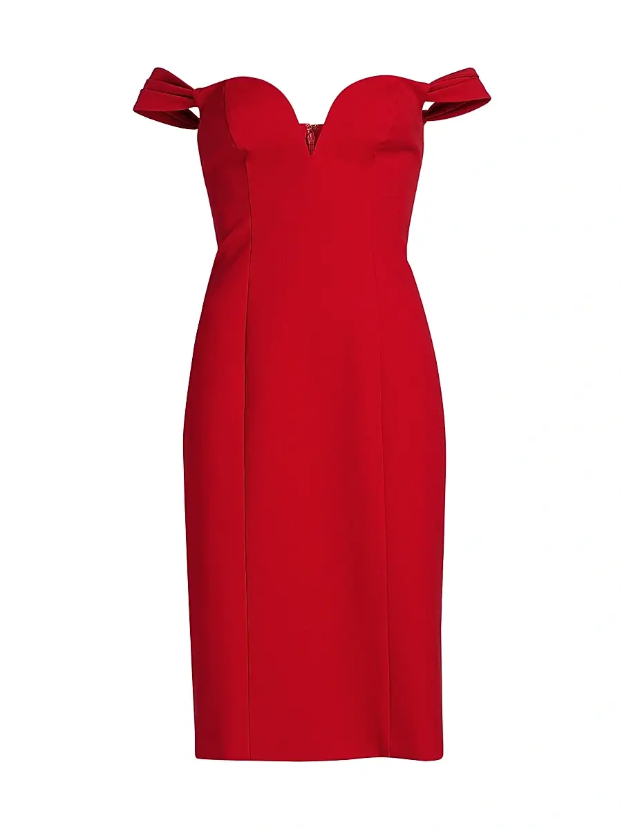 Women's Vivie Off-the-Shoulder Sheath Dress - Lipstick Red Women's Vivie Off-the-Shoulder Sheath Dress - Lipstick Red