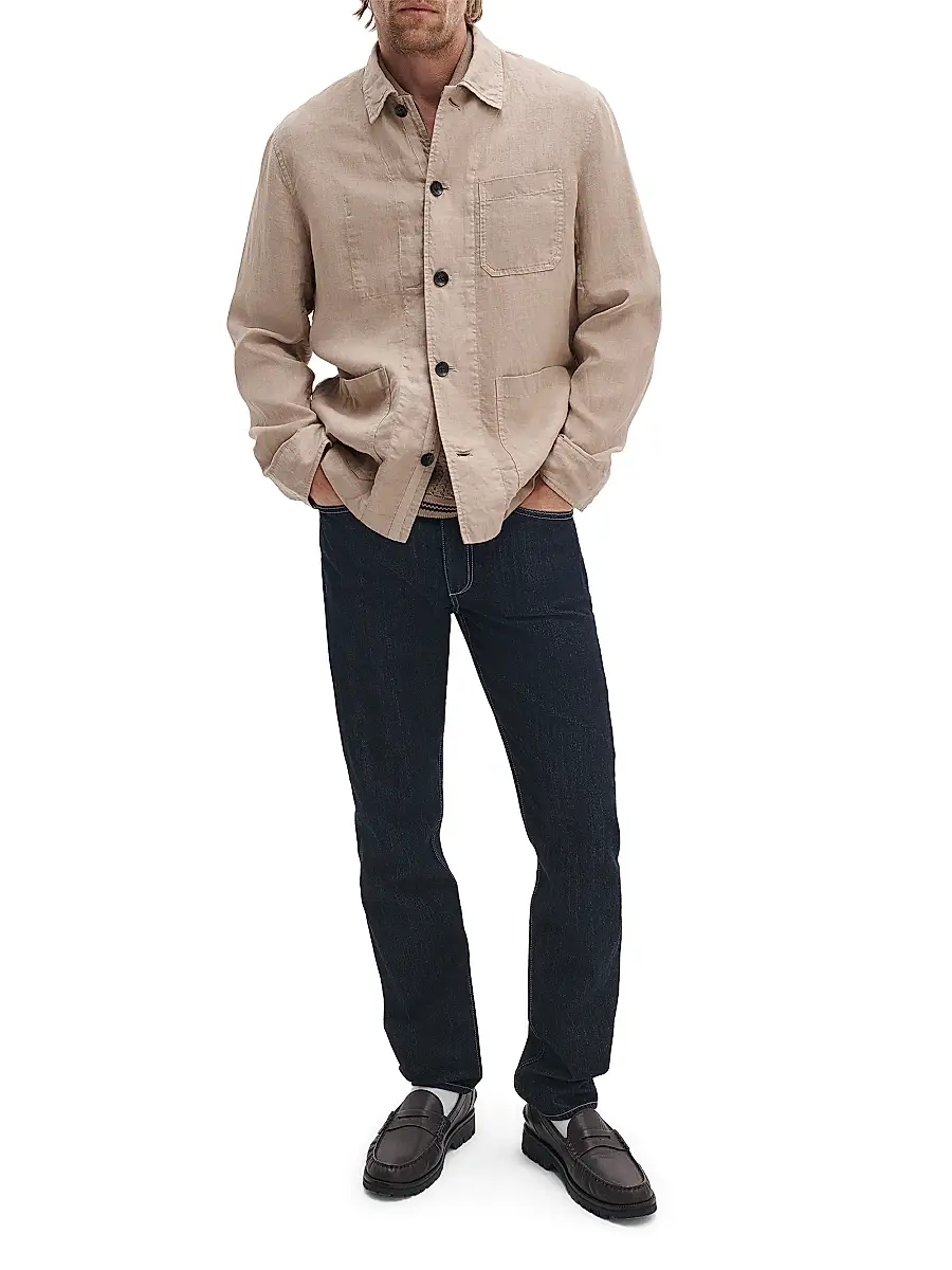 rag & bone Men's Evan Chore Linen Jacket | Thumbnail 2 rag & bone Men's Evan Chore Linen Jacket | Thumbnail 2