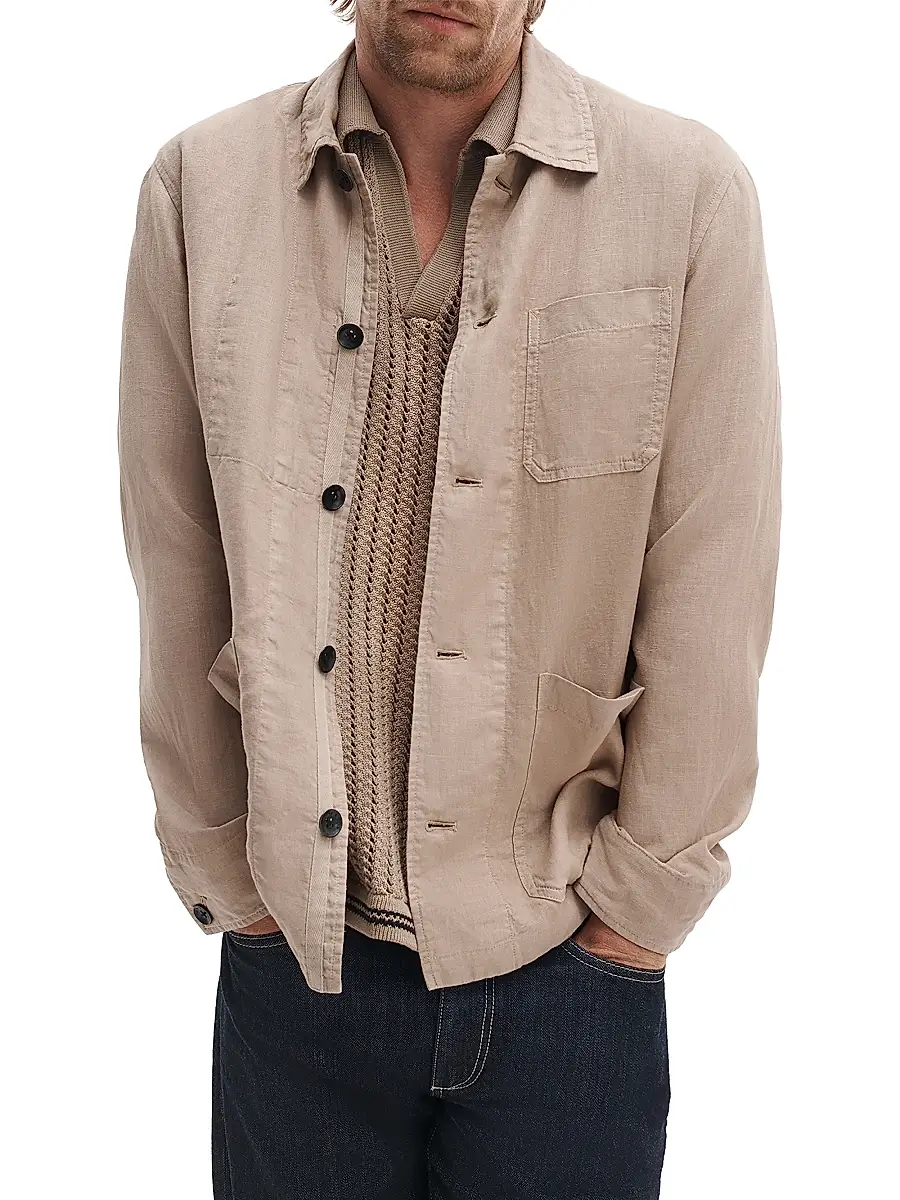 rag & bone Men's Evan Chore Linen Jacket | Thumbnail 5 rag & bone Men's Evan Chore Linen Jacket | Thumbnail 5