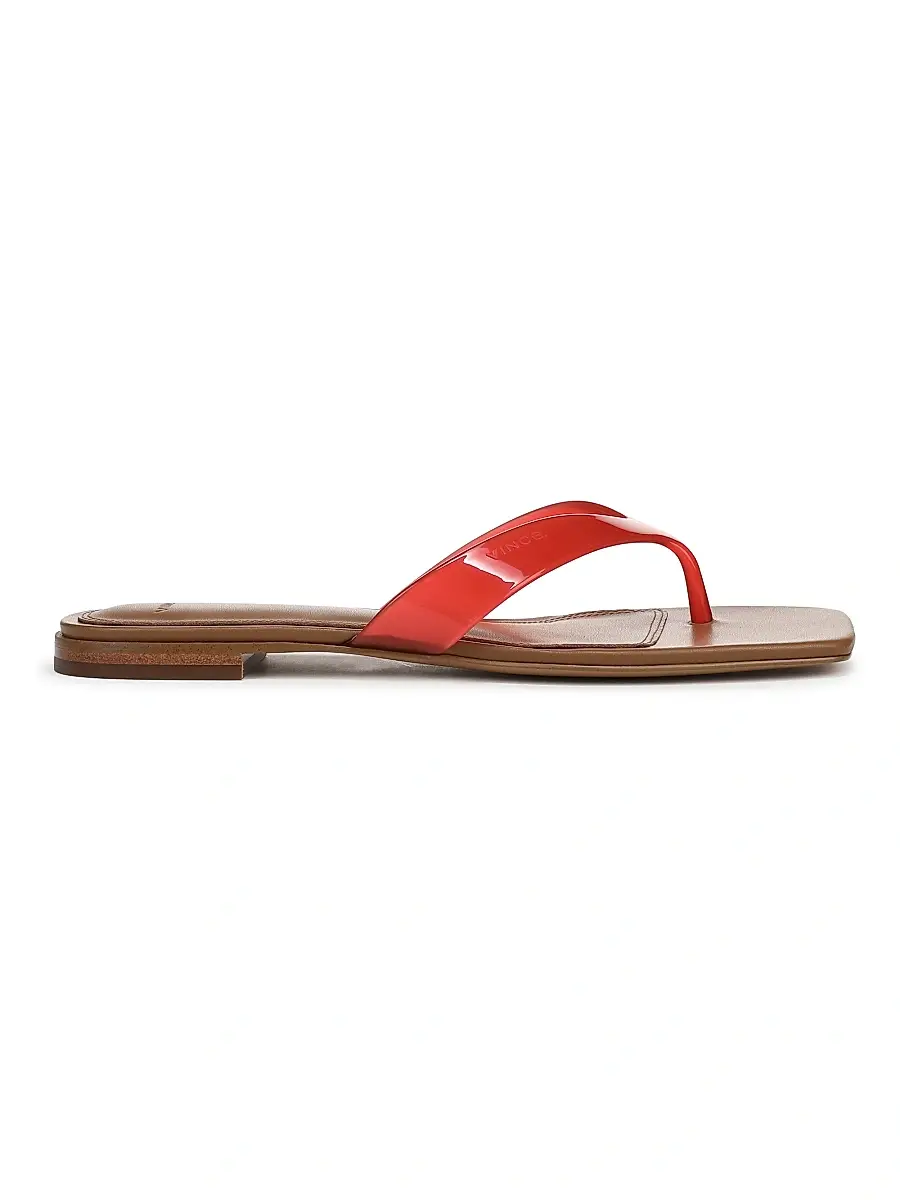 Vince Women's San Juan Jelly Strap Thong Sandals - Tomato Red - Size 10 | Image 1 Vince Women's San Juan Jelly Strap Thong Sandals - Tomato Red - Size 10 | Image 1