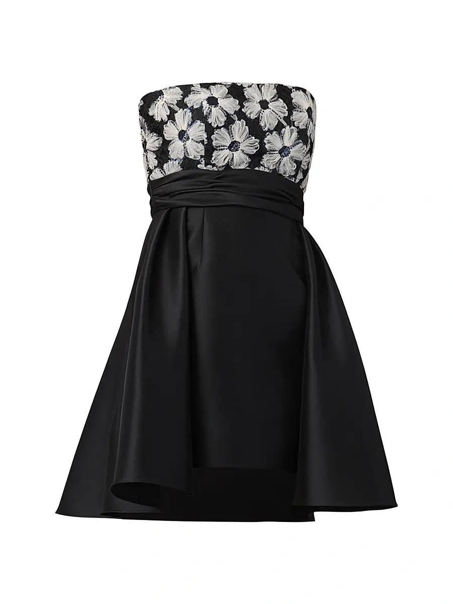Shoshanna Women's Mandy Strapless Cocktail Dress - Jet | Image 1 Shoshanna Women's Mandy Strapless Cocktail Dress - Jet | Image 1