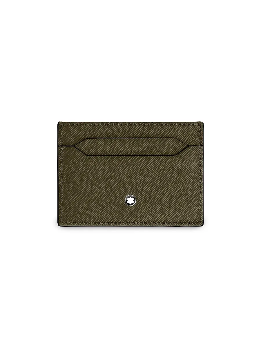 Men's Sartorial Leather Card Holder - Green Men's Sartorial Leather Card Holder - Green