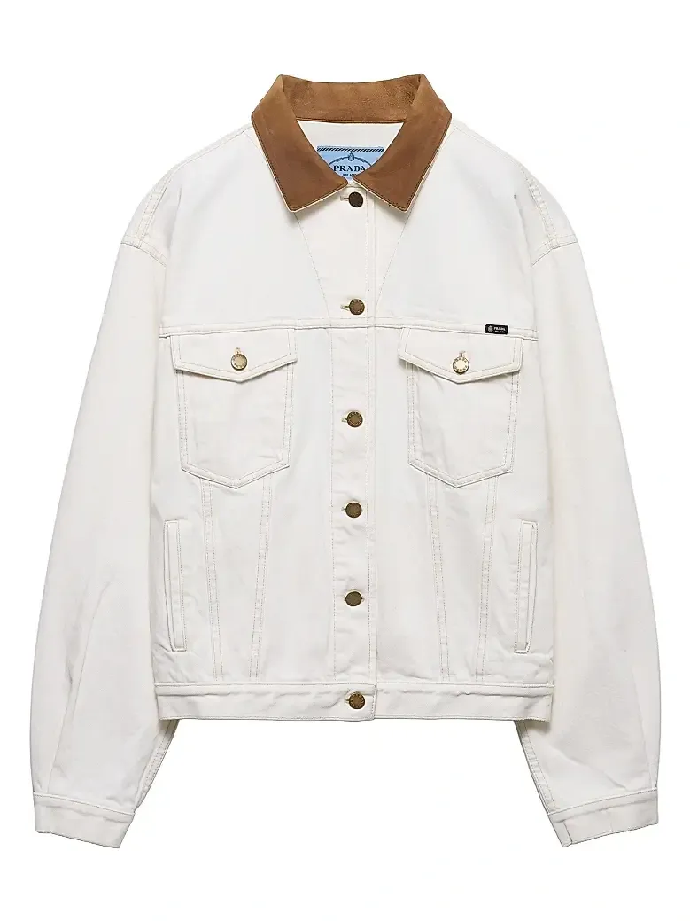 Prada Women's Old Denim Blouson Jacket