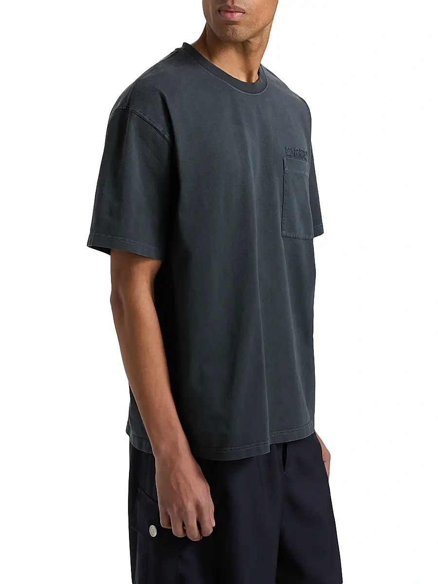 Marni Men's Garment-Dyed Cotton Crewneck T-Shirt | Thumbnail 4 Marni Men's Garment-Dyed Cotton Crewneck T-Shirt | Thumbnail 4