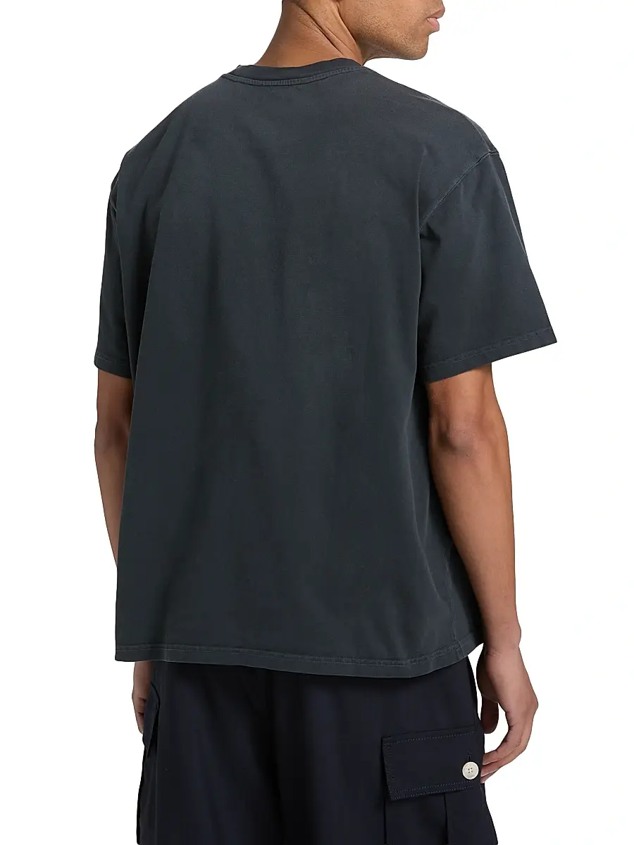 Marni Men's Garment-Dyed Cotton Crewneck T-Shirt | Thumbnail 5 Marni Men's Garment-Dyed Cotton Crewneck T-Shirt | Thumbnail 5
