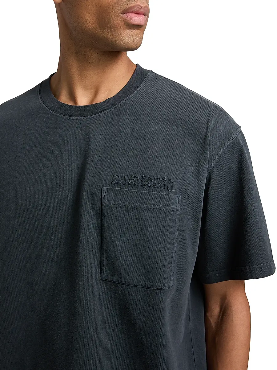 Marni Men's Garment-Dyed Cotton Crewneck T-Shirt | Thumbnail 6 Marni Men's Garment-Dyed Cotton Crewneck T-Shirt | Thumbnail 6