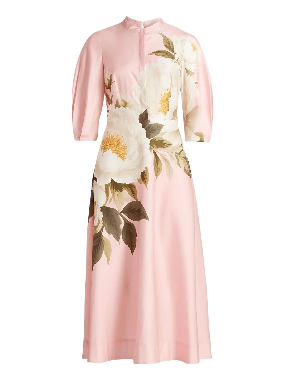 Women's Floral Cotton Midi-Dress Women's Floral Cotton Midi-Dress