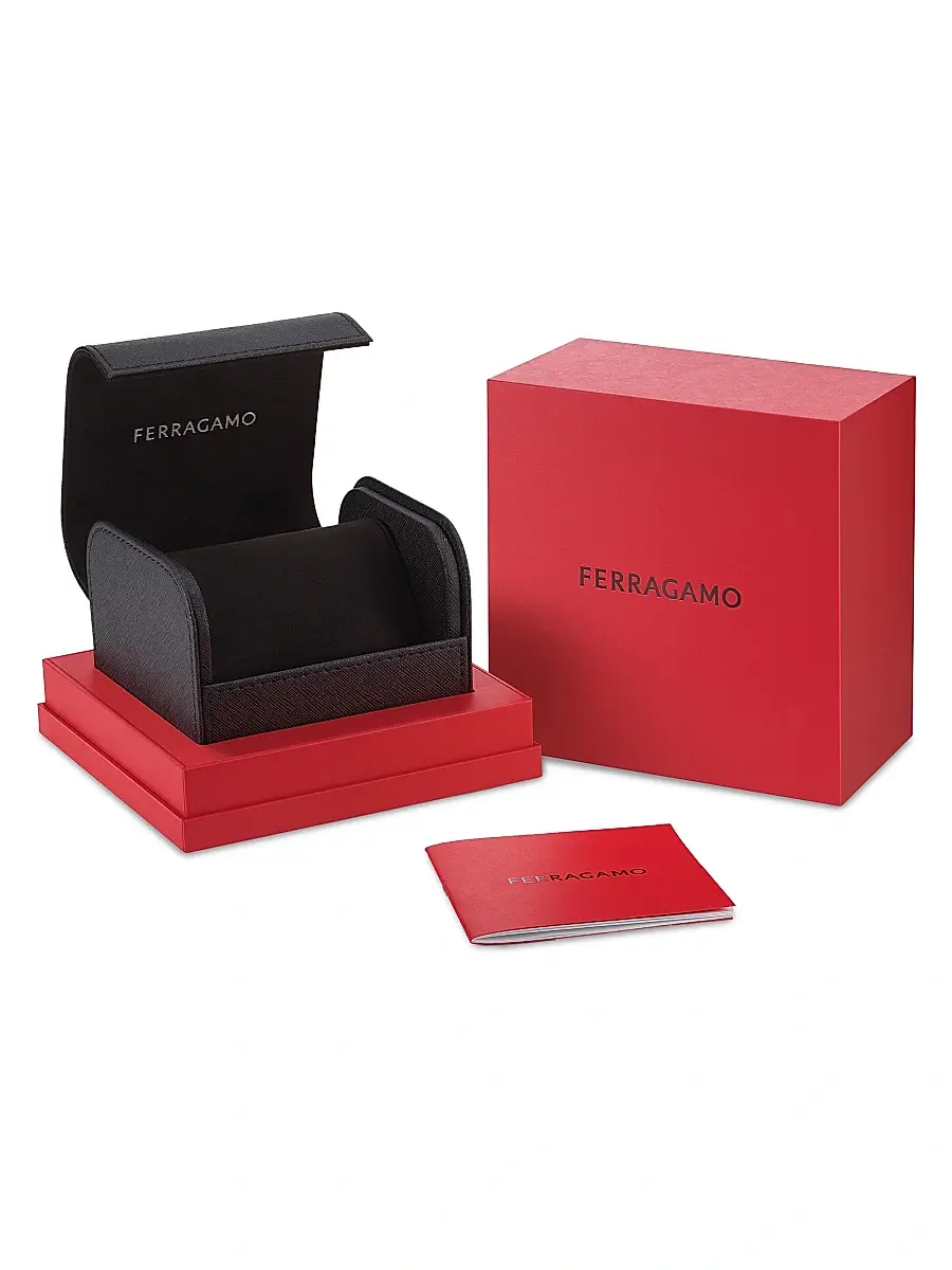 FERRAGAMO Men's Gancini Goldtone & Silvertone Ion-Plated Stainless Steel Bracelet Watch/42MM - Two Tone Green Dial | Thumbnail 5 FERRAGAMO Men's Gancini Goldtone & Silvertone Ion-Plated Stainless Steel Bracelet Watch/42MM - Two Tone Green Dial | Thumbnail 5