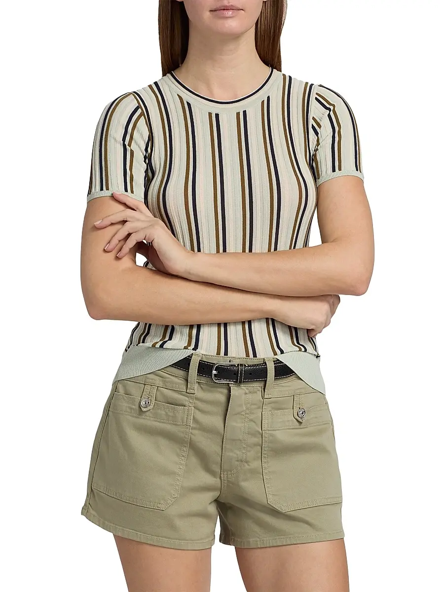 rag & bone Women's Victoria Striped Rib-Knit Top | Thumbnail 3 rag & bone Women's Victoria Striped Rib-Knit Top | Thumbnail 3