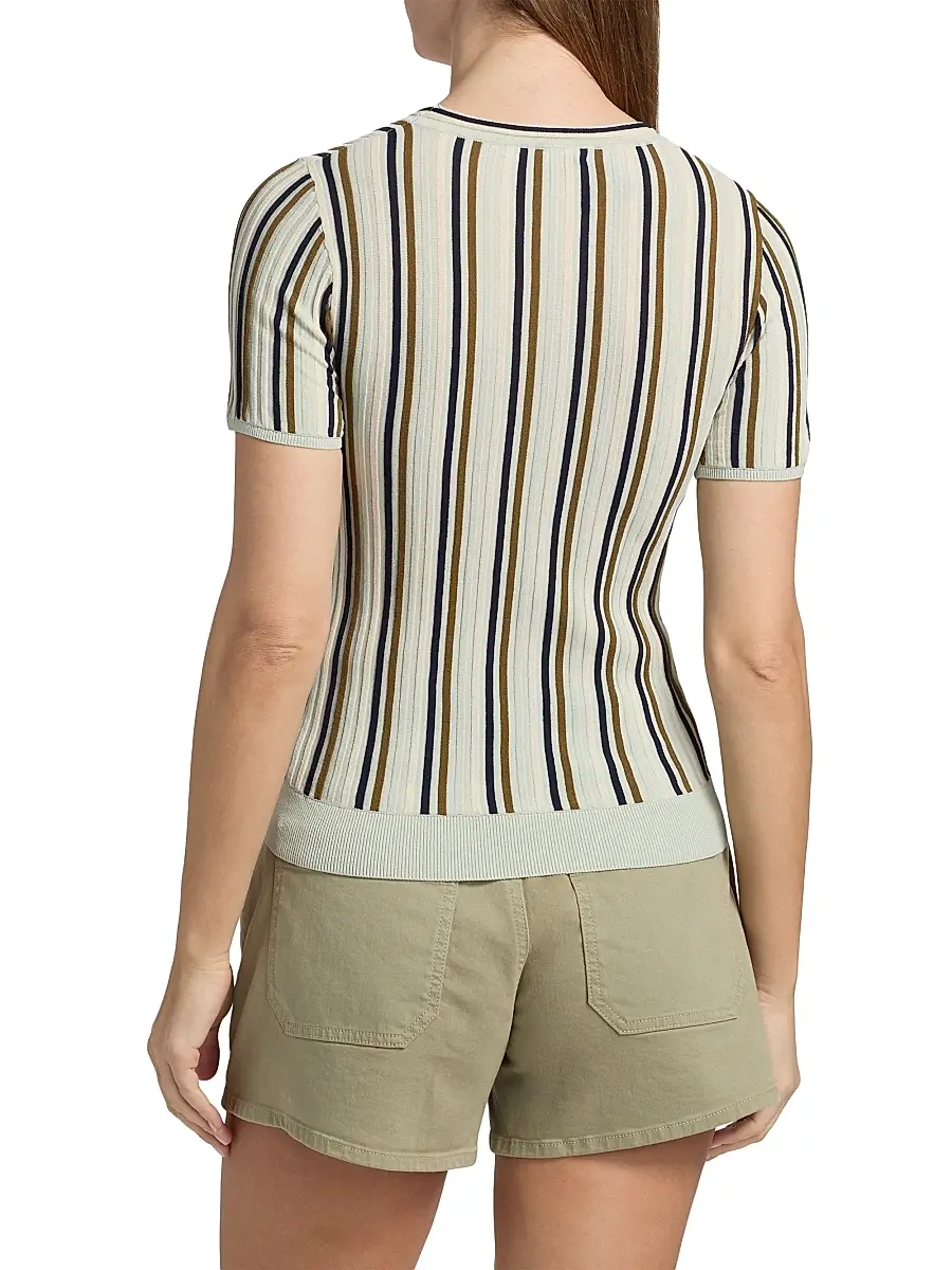 rag & bone Women's Victoria Striped Rib-Knit Top | Thumbnail 5 rag & bone Women's Victoria Striped Rib-Knit Top | Thumbnail 5