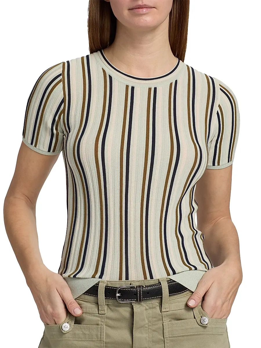 rag & bone Women's Victoria Striped Rib-Knit Top | Thumbnail 6 rag & bone Women's Victoria Striped Rib-Knit Top | Thumbnail 6