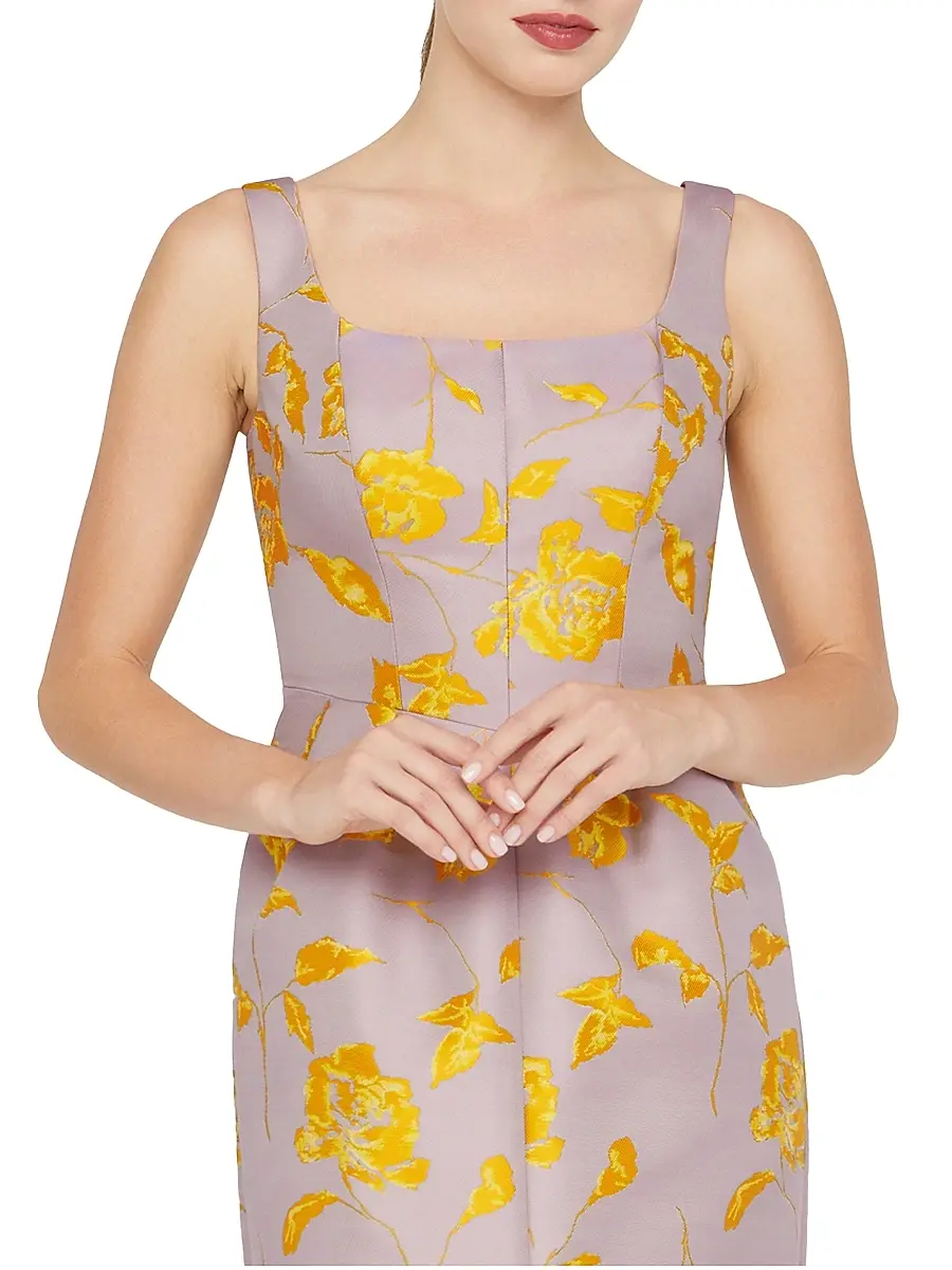 Kay Unger Women's Indiana Floral Column Gown | Thumbnail 5 Kay Unger Women's Indiana Floral Column Gown | Thumbnail 5
