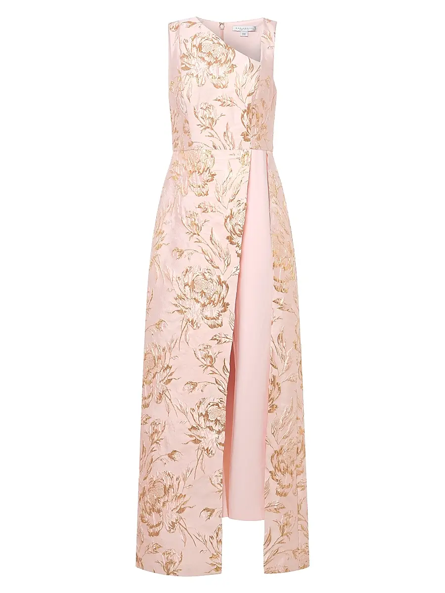 Kay Unger Women's Bennet Walk Thru Jumpsuit - Blush | Image 1 Kay Unger Women's Bennet Walk Thru Jumpsuit - Blush | Image 1
