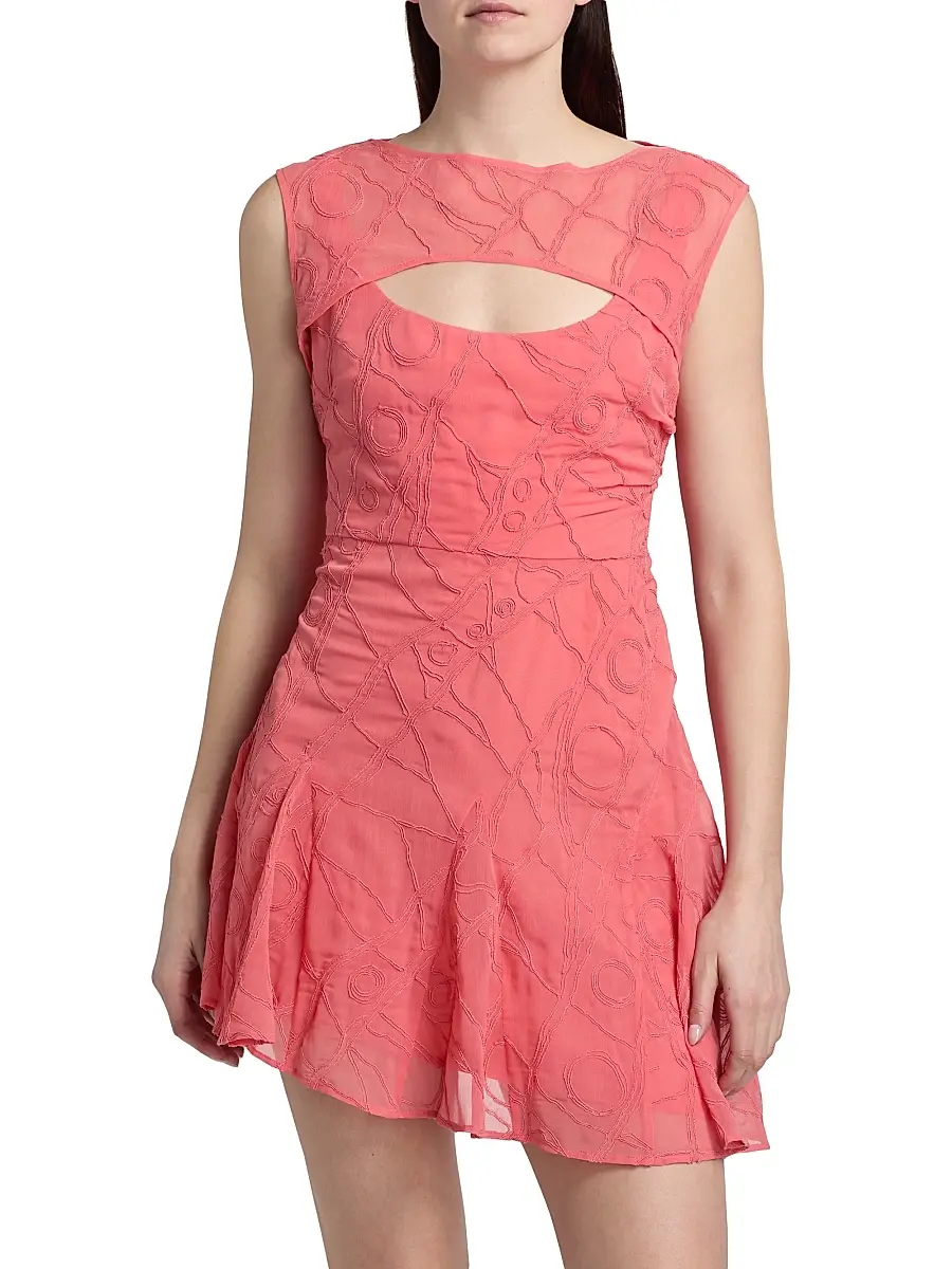 Amur Women's Quartz Asymmetric A-Line Minidress | Thumbnail 3