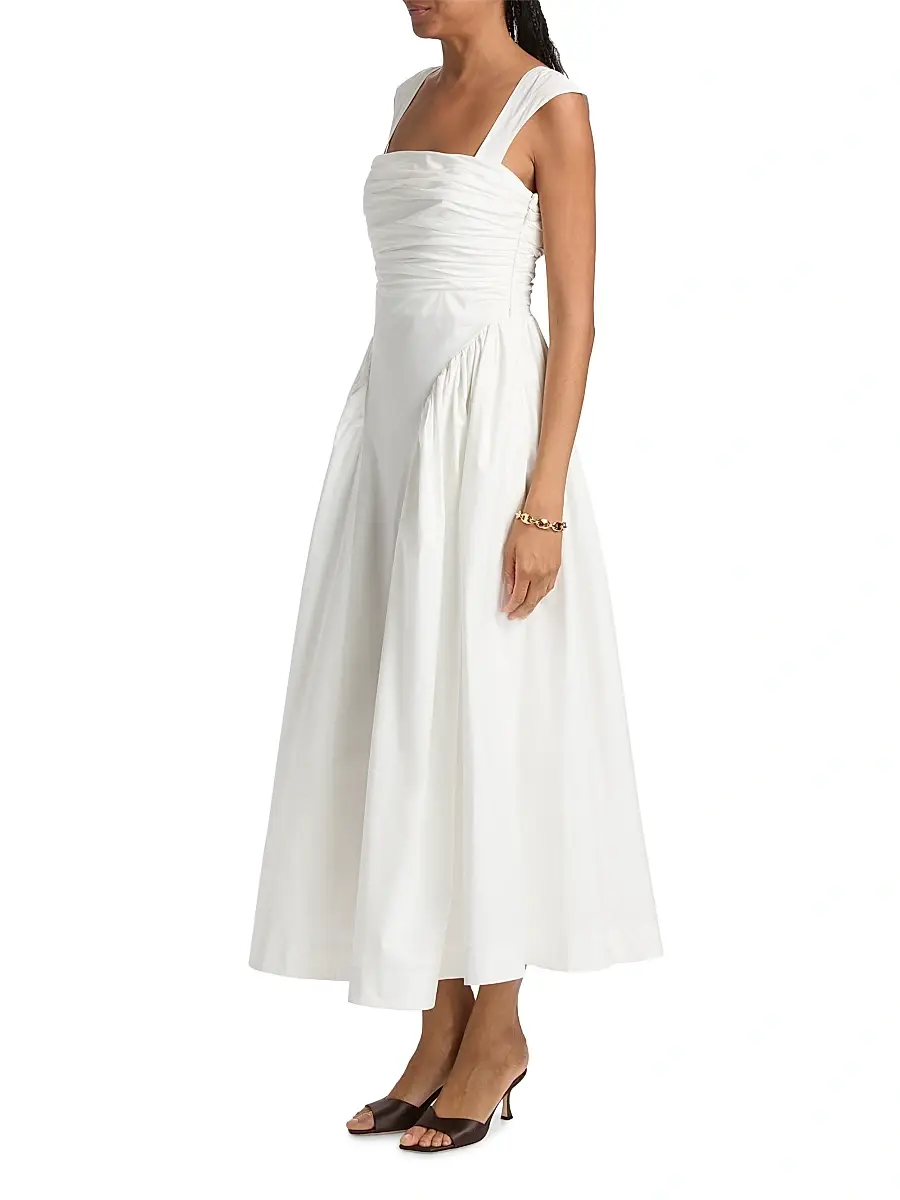 Amur Women's Galilea Ruched Midi-Dress | Thumbnail 4 Amur Women's Galilea Ruched Midi-Dress | Thumbnail 4