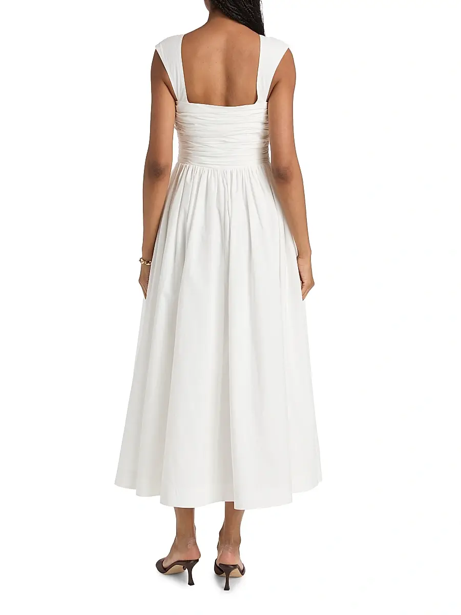 Amur Women's Galilea Ruched Midi-Dress | Thumbnail 5 Amur Women's Galilea Ruched Midi-Dress | Thumbnail 5