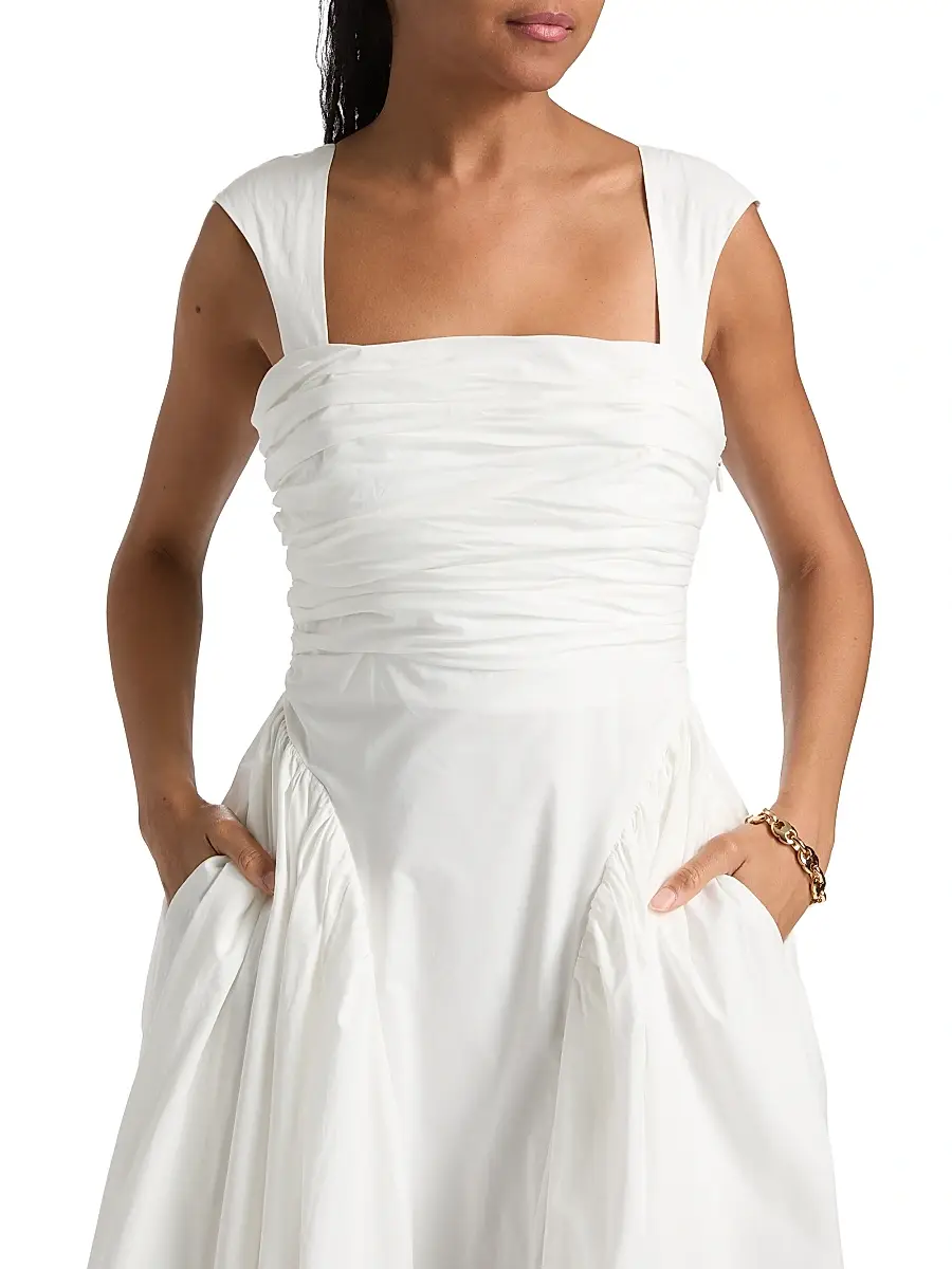 Amur Women's Galilea Ruched Midi-Dress | Thumbnail 6 Amur Women's Galilea Ruched Midi-Dress | Thumbnail 6