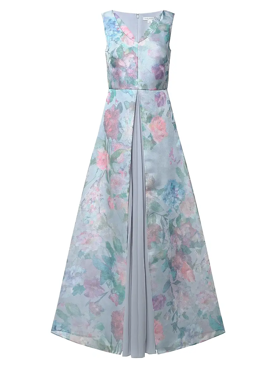 Kay Unger Women's Merida Floral Organza A-Line Gown - Spring Mist | Image 1 Kay Unger Women's Merida Floral Organza A-Line Gown - Spring Mist | Image 1