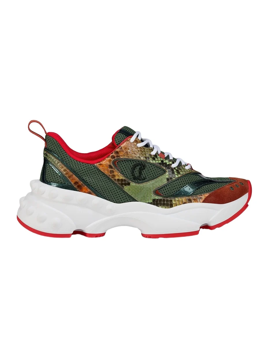Men's So Flo Python Dégradé Leather and Veau Velours Sneakers Men's So Flo Python Dégradé Leather and Veau Velours Sneakers