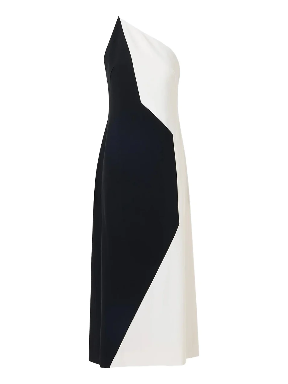 Women's Colorblocked One-Shoulder Midi-Dress Women's Colorblocked One-Shoulder Midi-Dress