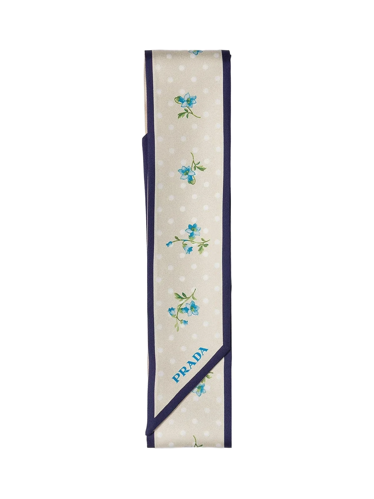 Women's Printed Silk Twill Skinny Scarf