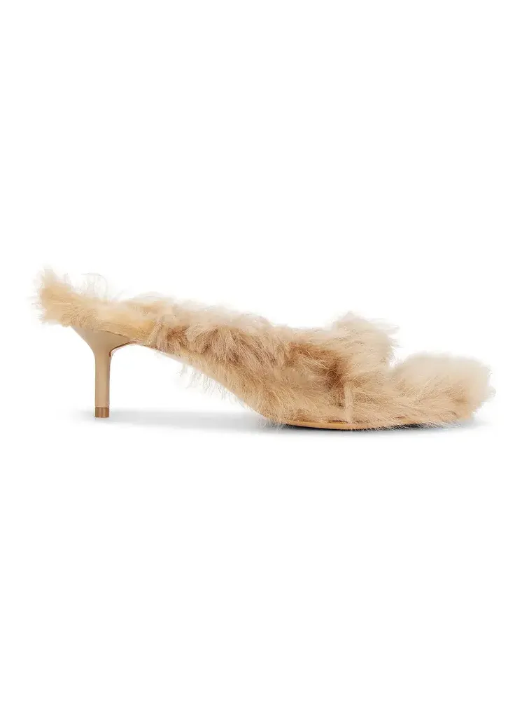 Beverly Shearling Kitten Sandal