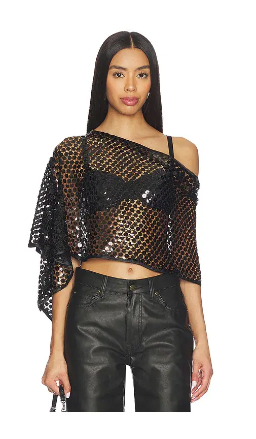 Jaded London Sequin Cape Top | Image 1 Jaded London Sequin Cape Top | Image 1