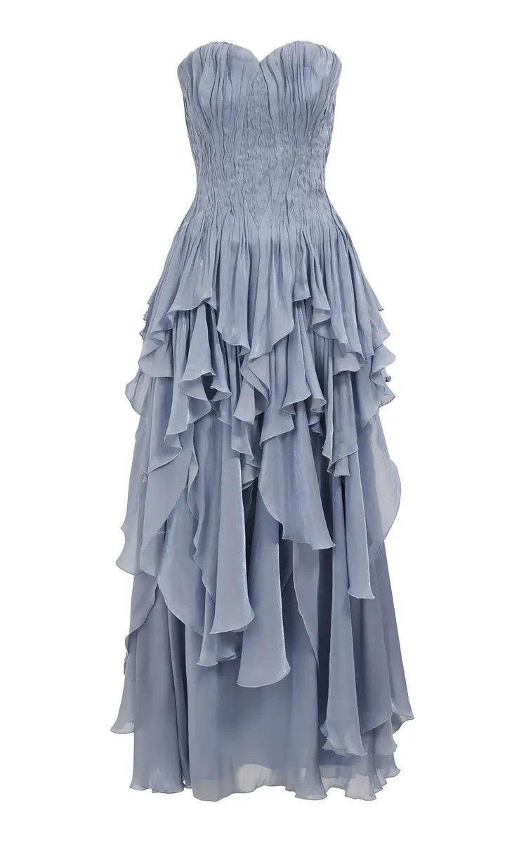 Gleam Ruched Organza Gown Gleam Ruched Organza Gown