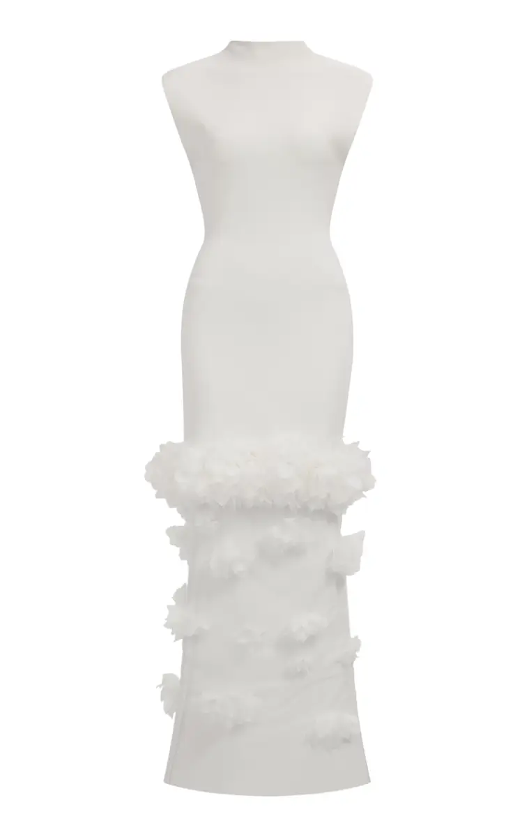 Aje Fleura Knitted Midi Dress