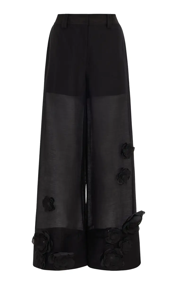 Aje Cloudscape Organza Wide-Leg Pants