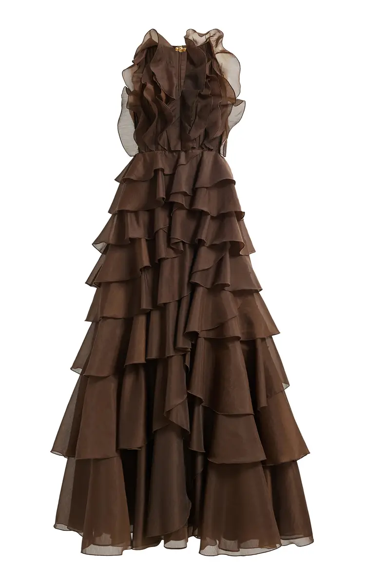 Aje Cleo Ruffled Organza Gown | Thumbnail 4 Aje Cleo Ruffled Organza Gown | Thumbnail 4