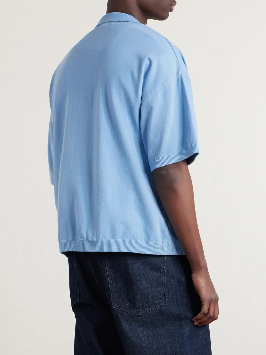Blue Blue Japan Knitted Polo Shirt - Men | Thumbnail 4