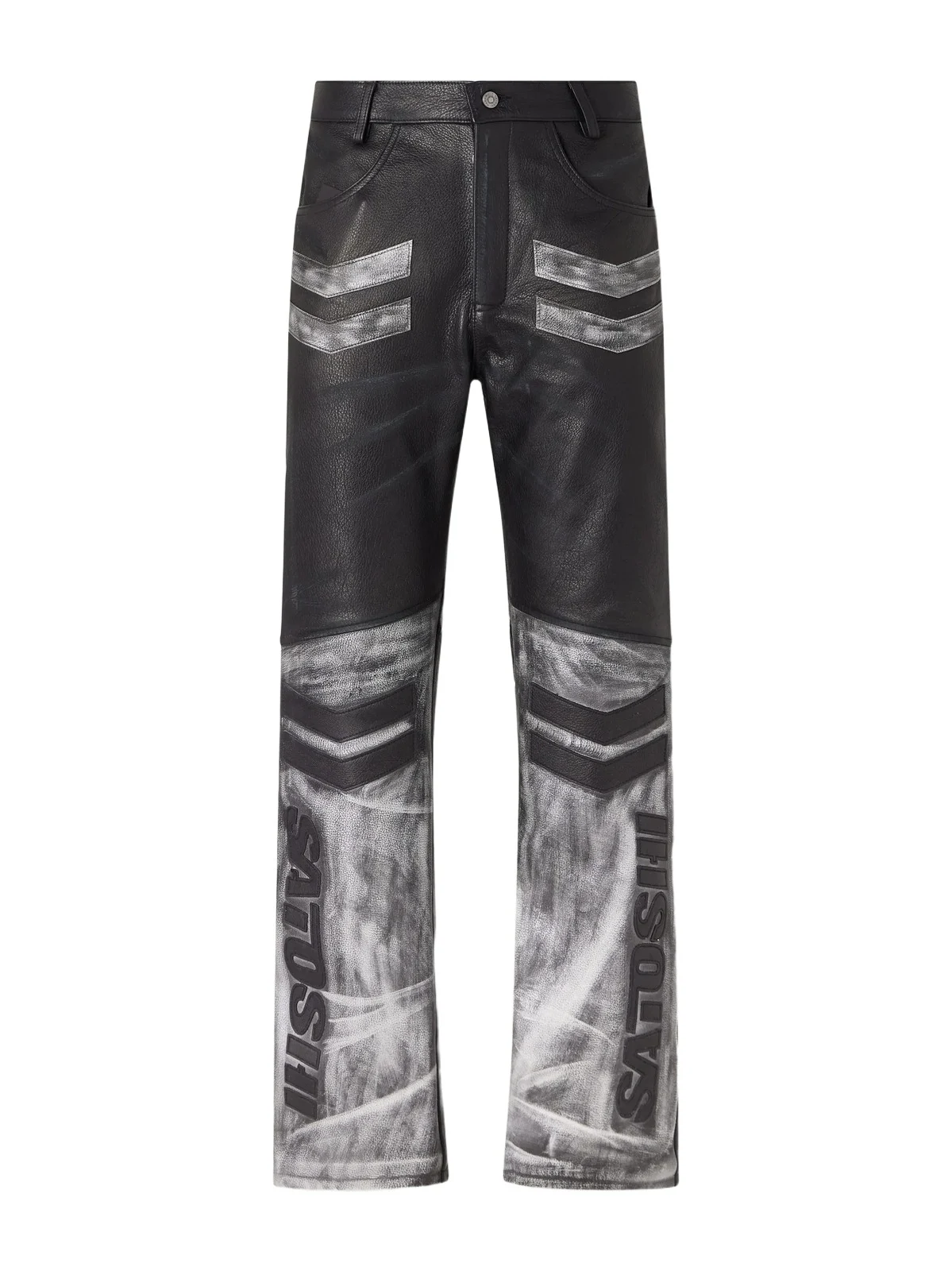 2.0 Moto Appliquéd Leather Trousers - Men 2.0 Moto Appliquéd Leather Trousers - Men