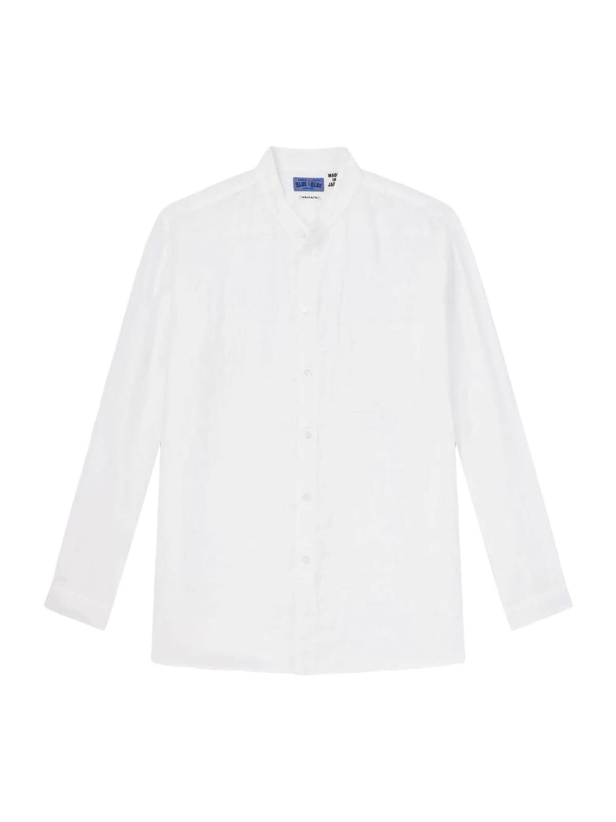 Blue Blue Japan Grandad-Collar Linen Shirt - Men