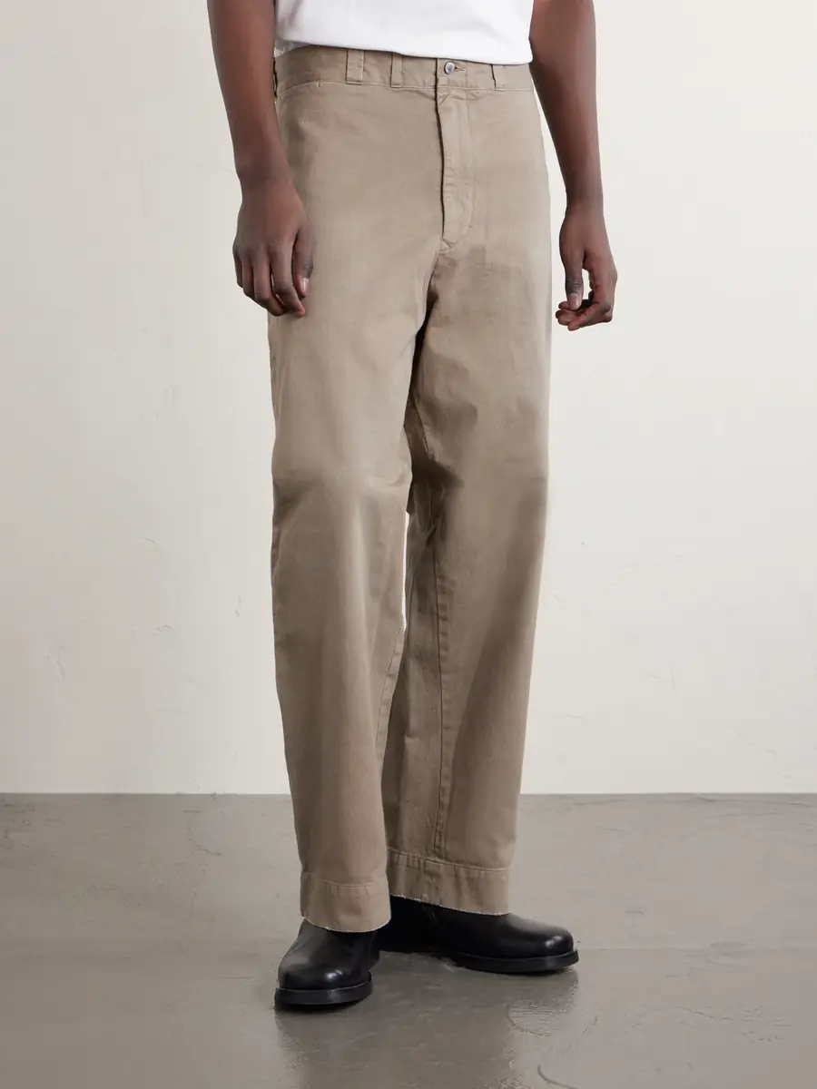 A.PRESSE Wide-Leg Cotton-Twill Trousers - Men | Thumbnail 3
