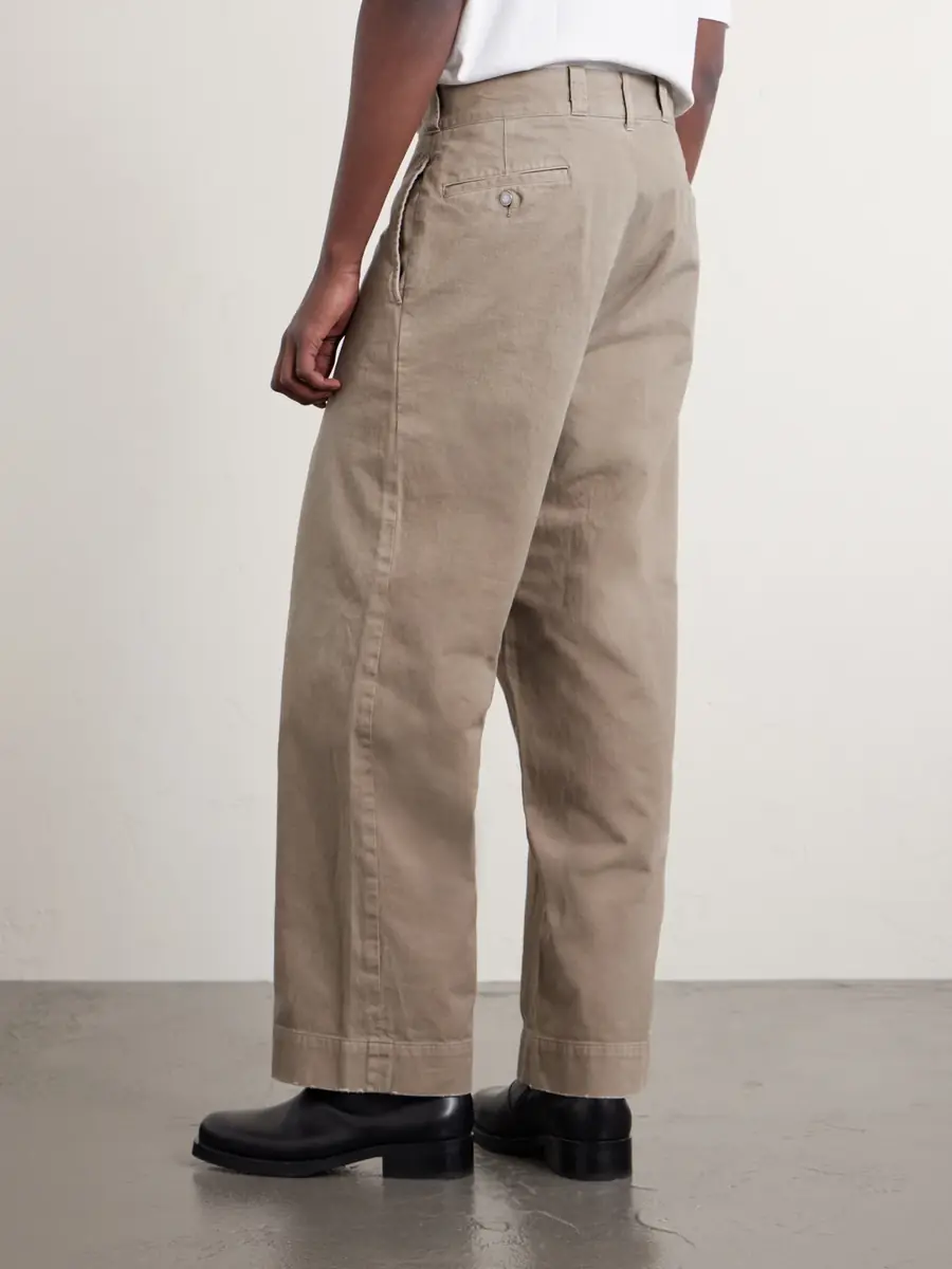 A.PRESSE Wide-Leg Cotton-Twill Trousers - Men | Thumbnail 4