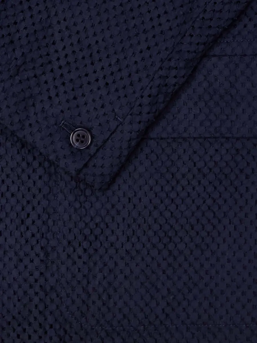 Blue Blue Japan Textured Cotton Suit Jacket - Men | Thumbnail 6 Blue Blue Japan Textured Cotton Suit Jacket - Men | Thumbnail 6